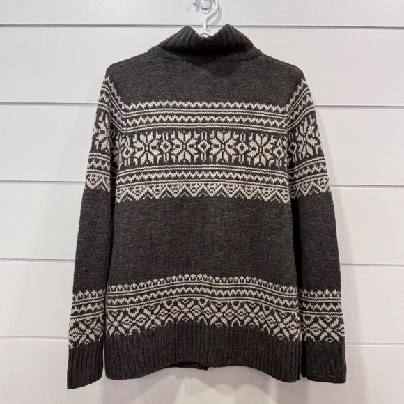 Lady Hathaway wool blend button up cardigan nordic style size M - Picture 2 of 14